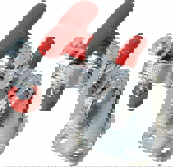 Manual Hold-Down Toggle Clamp: Horizontal, 350 lb Capacity, U-Bar, Flanged Base